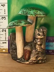Buy B327 Handmade Ceramic Art Sculpture Squirrel Acorns & Mushrooms Signed Phillips • 20.78£