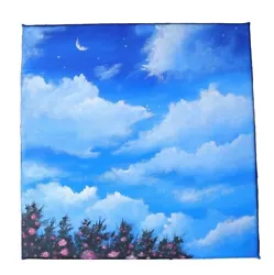 Buy Original Acrylic Painting On Canvas Blue Sky Clouds Wall Art • 22£