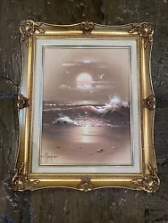 Buy Original Oil Painting Seascape Signed HOOPER Frame Measures Approx 21.5 X 17.5” • 55£