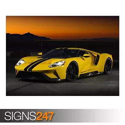 Buy FORD GT YELLOW (AE872) - Photo Picture Poster Print Art A0 A1 A2 A3 A4 • 0.99£