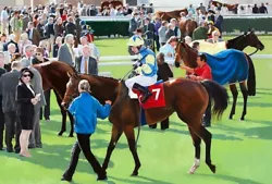 Buy Horse Racing Painting ** Original Oil Painting ** Horse Racing. Equine Art • 100£
