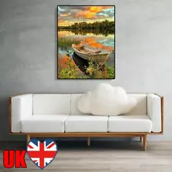 Buy Painting By Numbers Kit DIY Boat Grove Canvas Oil Art Picture Home Wall Decor • 7.67£
