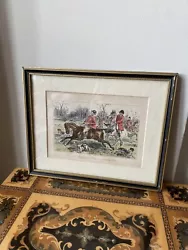 Buy Antique Framed Humorous Hunting Engraving Picture John Leech 1800s Gallery Wall • 9.99£