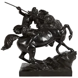 Buy German Bronze Sculpture  Amazonian Fighting A Tiger” By August Kiss • 5,689.65£