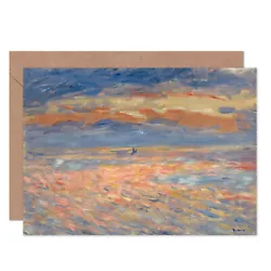 Buy Renoir Sunset 1879 Or 1881 Painting Fine Art Blank Greeting Card • 4.42£