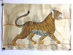 Buy 1980s Jamie Parlade TIGER PAINTING Handmade On Canvas 24in X 36in 11668 • 537.26£