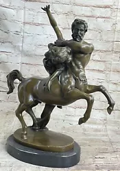 Buy Clodian Bronze Centaur Sculpture Minotaur Half Man Horse Abducting Nude Woman • 789.41£