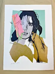 Buy Andy Warhol Mick Jagger Blue/gold, 1975 Pl. Signed Hand-Number Ltd Ed 22 X 30 In • 158.93£
