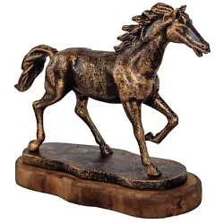 Buy Sculpture Horse Figure Iron Antique Style 24cm  • 145.08£