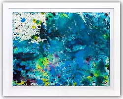 Buy Wyland- Original Watercolor Painting On Deckle Edge Paper  Abstract Drip  • 14,411.15£