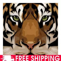 Buy Brown Tiger Colouring Oil Canvas Pictures DIY Hand Painted Paint By Numbers Kit • 5.87£