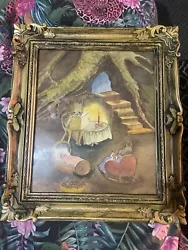 Buy Unknown Artist Vintage Original Watercolour Framed Painting Style Beatrix Potter • 10£
