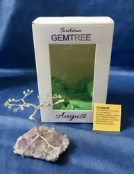 Buy Peridot Gemstone Tree, August Birthstone Gift, Giftbox Handmade • 10£