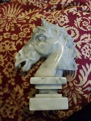 Buy Beautiful Vintage Marble Horse Head Statue Figure. • 125£