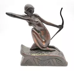 Buy Diana The Huntress W/Bow Signed  I. Bartoli 1929 Bronze Sculpture • 664.06£