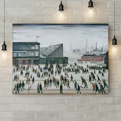 Buy Going To The Match By L.S. Lowry Wall Art - Canvas Rolled Wall Art Print • 12.79£