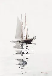 Buy Boat On The Water Watercolour Print Abstract Painting Unique Gift Paper Wall UK • 3.49£