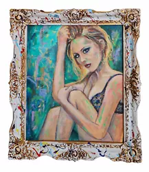 Buy Original Mario Mendoza  Sexy Female Woman Sea Oil Painting Art Sexy Girl New • 1,950£