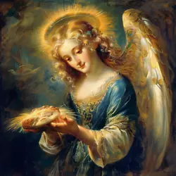 Buy Angel Selina Blesses Bread, Canvas Paintings • 35.99£