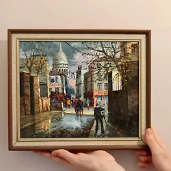 Buy Swedish Modernist Oil On Canvas  View Of City  • 95£