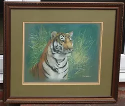 Buy JOEL KIRK 1948-2020 Large Original Signed Pastel Painting Of A Tiger • 375£