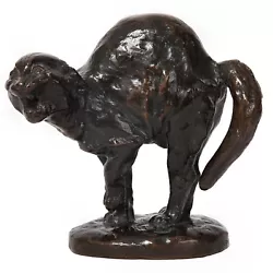 Buy  Hissing Cat  (1913) Authentic Bronze Sculpture By Frederick Roth & Gorham Co. • 2,115.48£