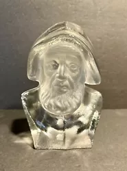 Buy VTG Viking Glass Sailor Sculpture Bookend Paperweight Bearded Fisherman Nautical • 47.96£
