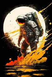 Buy A4 Size Astronaut Spaceman Space Painting Poster Print Wall Art Home Decor • 3.99£