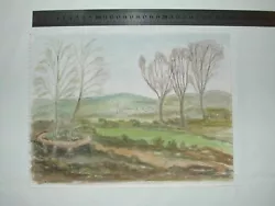 Buy TREES IN BUSHY HILLSIDE TOWN FIELD Scottish Scenes Vintage Watercolour Painting • 2£