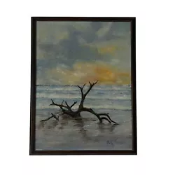 Buy Betty G Mitchell Signed Original Oil Painting Oceanscape Seascape Clouds Moody • 374.21£