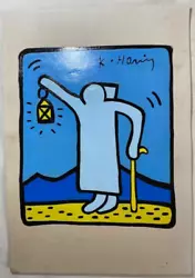 Buy Keith Haring Painting On Paper (Handmade) Signed And Stamped Mixed Media • 103.36£