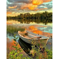 Buy Painting By Numbers Kit DIY Boat Grove Hand Painted Canvas Oil Art Picture Craft • 7.31£