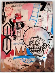 Buy Jean-Michel Basquiat Acrylic Painting On Wood Vintage • 758.98£