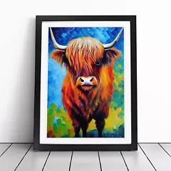 Buy Amazing Highland Cow Wall Art Print Framed Canvas Picture Poster Decor • 24.95£