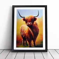 Buy Resplendent Highland Cow Wall Art Print Framed Canvas Picture Poster Decor • 24.95£