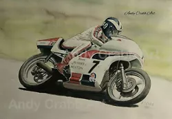 Buy Peter Williams JPN Norton Motorcycle Original Painting By Andy Crabb   • 200£