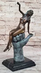 Buy Museum Quality Hand Crafted Erotic Female Sitting By Juno Bronze Sculpture Deal • 370.60£