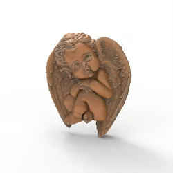 Buy Baby Angel Cherub Sculpture Figure STL File Model For 3D Printer CNC Router DIY • 2.32£