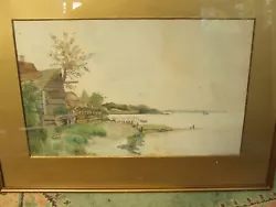 Buy Watercolour Vintage Painting Circa 1950's Unsigned • 20£