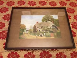Buy J. Bell Watercolour Framed & Signed - Village Scene - • 20.50£