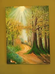 Buy Original Oil Paintings Autumn Forest On Canvas 40x30cm • 60£