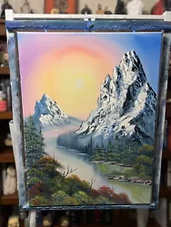 Buy Original Oil Painting 18x24 “Mountain View Dawn” Art/Landscape (Bob Ross Style) • 86.82£