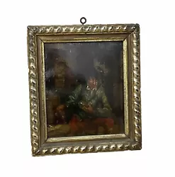 Buy Antique Early 19thCentury Dutch School Framed Oil On Tin Tavern Scene  • 265£