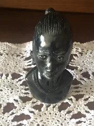 Buy E Zunldza - Vintage Abstract Female Head Bust  Hand Carved Black  Stone Art • 66.14£