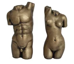 Buy Body Sculptures Ancient Greek Male Female Artifact Set Bronze Effect • 124.95£
