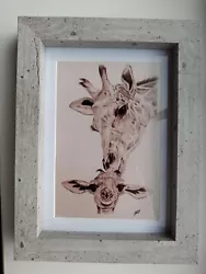 Buy GIRAFFE & CALF Love Gift 6 X 4  Unframed Matt Photo Print Picture Animal Drawing • 1.25£