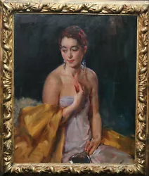 Buy JOHN DA COSTA BRITISH 1930s ART DECO OIL PORTRAIT CHRISTINE BONNAR ARTIST'S WIFE • 7,200£