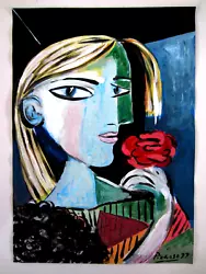 Buy Picasso 1937 Original Painting Art On Paper Signed Woman Young Girl Portrait • 295£