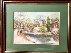 Buy R Hunt - Watercolour - Winter Scene - 40.5cm Width X 33cm High • 39.61£