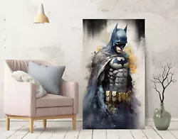 Buy Superhero  Batman Painted Canvas Print Poster Artwork • 8£